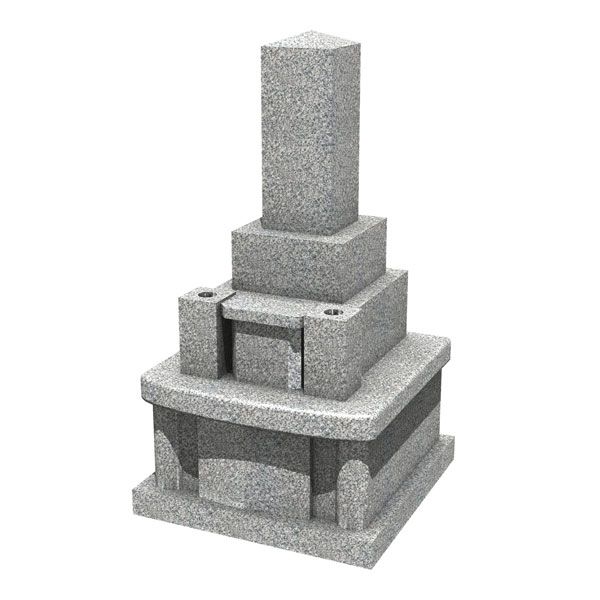 8寸2台神道セット 唐竹(トウチク) - セット商品詳細 - 墓石